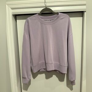 Lululemon Perfectly Oversized Cropped Crew Softstreme Lavender EUC Size 8